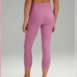 Lululemon pink ribbed align leggings 23” 4
